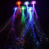 30 Pack Red LED Lights Fiber Optic Hair Barrettes Extensions Light Flashing Fiber Optic Hair Braid Barrettes Clips for 4