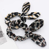 DINPREY Set of 5 Leopard Animal Print Hair Scrunchies Cheetah Scrunchies Elastic Hair Bands Leopard Hair Bow Ponytail Ho