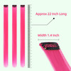 RINBOOOL Pink Hair Extensions Clip in 22 Inch 10 Pcs Long Straight Colored for Women Highlight Party Synthetic