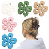 WUBAYI 6Pcs Frosted Flower Claw Clips NonSlip Strong Claw Clips for Thick Thin Hair Women Girls Hair Styling Accessories