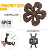 WUBAYI 6Pcs Frosted Flower Claw Clips NonSlip Strong Claw Clips for Thick Thin Hair Women Girls Hair Styling Accessories