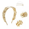 Greek Roman Goddess Headband Leaf Branch Bridal Hair Crown Gold Headpiece for Women Wedding Hair Accessory