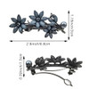 Arvintas 2 Pack Hair Clips InkBlue Vintage Rhinestone Hair Clips Sparkly Crystal Clips Flower Small Hair Barrettes Fancy