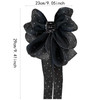 Jaczora 2 PCS Chiffon Silk Hair Clip with Rhinestone Large Hair Jaw Clips Fabric Floral Bows Hair Accessories for Women
