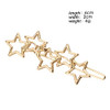 YienDoo Vintage Gold Cluster Hair Clips and Barrettes Metal Hoop Star Head Clip Bobby Pin Bridal Hair Accessories for Wo