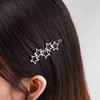 YienDoo Vintage Silver Metal Cluster Hair Accessories Star Barrettes Hoop Bobby Pins and Bridal Hair Clips for Women and