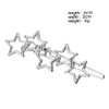 YienDoo Vintage Silver Metal Cluster Hair Accessories Star Barrettes Hoop Bobby Pins and Bridal Hair Clips for Women and