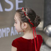 Aswewamt 2 Pcs Flower Crown Headband Rhinestone Pearl Tiara Rose Bride Crown Crystal Red Headband Wedding Headpiece Hair