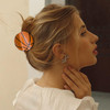 Basketball Hair Clip 2 Pcs Sports Hair Clips NonSlip Barrettes Vintage Jaw Clamps Hair Updo Grip Accessories for Women G