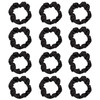 12Pcs Satin Hair Scrunchies Black Scrunchies Hair Ties Elastic Hair Bands Ponytail Holder Hair Accessories Valentines Da