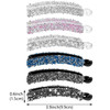 12 Pcs Rhinestones Pearl Banana Clips for Thick Hair Strong Hold Ponytail Holders Matte French Barrettes Jaw Clips Acces