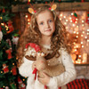 SHEHARUHI 3 Pairs Christmas Hair Clips Cute Reindeer Antlers Ears Holiday Headpiece Hair Accessories Headbands for Women