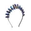 Bubbmi Raw Crystal Tiara Crown Headband Rhinestone Quartz Witch Wicaan Cosplay Headwear for Party Prom Photography Women