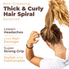 Spiral Hair Ties 10 Pieces Coil Ponytail Holders for Womens Thick Hair No Crease Plastic Ties for All Hair Types Assorte