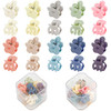 SuPoo Small Hair Clips Mini Flower Claws 20pcs Cute Tiny Ponytail Accessories 11 Hair Styling Claws for Thin Hair Gift f