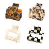 BetterJonny Medium Hair Claw Clips 4Pcs Acetate Hair Clips Square Hair Jaw Clips Hair Accessories for Women Tortoise Bar