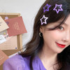 Myhiju 40 Pcs Y2K Star Hair ClipsColorful Stars Hair Clip Hollow Out Kawaii Small Pentagram Hair Barrettes Lovely Cute M