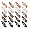 Cptots 20 PCS Metal Snap Hair Clips Water Drop No Slip Barrettes for Women Bright Small Hair Clips For Thick And Thin Fi