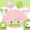 Molain 2Pcs Fog Headband Face Wash Spa Hair Bands Makeup Women Cartoon Cute Coral Fleece Elastic Creative Hair Accessori