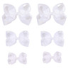 White Bows for Girls6PCS Handmade Grosgrain Ribbon Hair Bows Alligator Clips Hair Accessories for Little Teen Toddler Gi