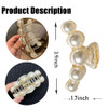 Large Pearl Hair Claw Clips for Strong Hold Nonslip Champagne Color Hair Jaw Clips for ThickThin Hair Daily Fashion Birt