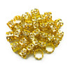 Hyamass 30pcs Gold Hair Accessories Rhinestone Aluminum Dreadlocks Beads with Adjustable Cuffs Metal Hair Ring Clips Hai