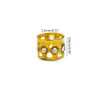 Hyamass 30pcs Gold Hair Accessories Rhinestone Aluminum Dreadlocks Beads with Adjustable Cuffs Metal Hair Ring Clips Hai
