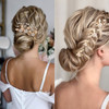 7 Pieces Gold Leaf Pearl Hair Pins with Flower Headpiece Vintage Styling Accessories for Brides Bridesmaids and Girls