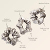 ZIMASILK 100 Mulberry Silk Hair Scrunchies 19 Momme Elastic Silk Hair Ties for Women Girls Gentle NoTug 3 Pack Taupe