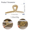 White and Gold Pearl Metal Rhinestone Hair Claw Clips Large Nonslip Luxury Jaw Clamp Barrettes for Strong Hold and Hair