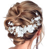 Pearl Bridal Hair Vine and Flower Hair Clips for Womens Wedding