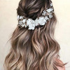 Pearl Bridal Hair Vine with Flowers Wedding Hair Accessories for Brides Hair Clips and Vines for Women