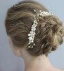 Cinaci 25 Pack Sparkly Glitter Gold Rhinestone Pearl Leaf Flower Metal Wedding Bride Bridal Metal Hair Side CombsUshaped