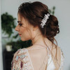 Cinaci 40 Pack Shinning Silver Rhinestone Butterfly Leaf Flower Bridal Hair Side CombsUshaped Twist Hair Pins Clips Barr