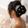 Cinaci 40 Pack Shinning Silver Rhinestone Butterfly Leaf Flower Bridal Hair Side CombsUshaped Twist Hair Pins Clips Barr