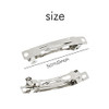 Cinaci 50 Pack 5 cm 2 inches Blank Silver Metal DIY Craft French Barrettes Snap Hair Clips Pins for Women Girls Hair Acc