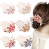KuuGuu 6 PCS Flower Bride Wedding Hair Comb Floral Rhinestone Hair Side Combs Crystal Hair Pins Sparkly Vintage Headpiec