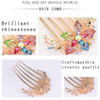 KuuGuu 6 PCS Flower Bride Wedding Hair Comb Floral Rhinestone Hair Side Combs Crystal Hair Pins Sparkly Vintage Headpiec