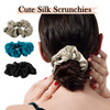 SOBONNY MulberrySilk Scrunchies for Women Hair Ties for Sleep and Night Hair Sleep Women Grils Silk Hair Ties 3 PackBlac