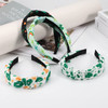 Budsmile St Patricks Day Headbands for Women Girls Teens Green Shamrock Leprechaun Hat Hairbands Rainbow Lips Elastic Yo