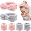 WHAVEL 6PCS Spa Headband and Wristbands Set Face Wash Headband Wrist Bands for Washing Face Makeup Skincare Hair Band Sk