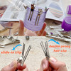 TseroFay 65 Pcs Metal Silver Hair Clips for Women Pin Curl Roller 18 Double Prong Root Lift Clips for Curly Hair Volume