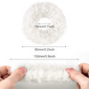 OIIKI White Fuzzy Hair Scrunchies 8pcs Furry Hair Ties Bands with Faux Rabbit Fur Soft Kawaii Fluffy Cute Elastic Hair T