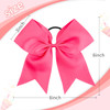 CN 1PCS Large Cheer bow 8 Girls Ponytail Holders Jumbo Teams Cheerleaders Hair Bows Competition Sports Elastic Hair Ties