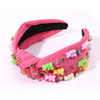 Knotted Headband for Women Crystal Embellished Top Knot Hairband Statement Wide Turban Hair Hoop Funny Gifts for Girls S
