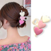 Valentine Heart Hair Styling Accessories Large Matte Pink Hair Claw Clips French Barrette for Women and Girls NonSlip Ha