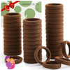 100 Pcs Thick Seamless Hair Ties Ponytail Holders Hair Accessories No Damage for Thick Hair Valentines Day GiftDark Brow