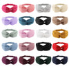 AHONEY 20 PACK Head Bands for Womens Hair Twist Headband Stretchy Workout Elastic Fabric Solid Color Turban Headbands Ha