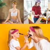 AHONEY 20 PACK Head Bands for Womens Hair Twist Headband Stretchy Workout Elastic Fabric Solid Color Turban Headbands Ha