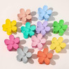 JJLFresheners Floral Hair Clip Blue Large Cute Claw Clips Thick Hair Scrub Hair Clip with Flower Petals for Women and Me